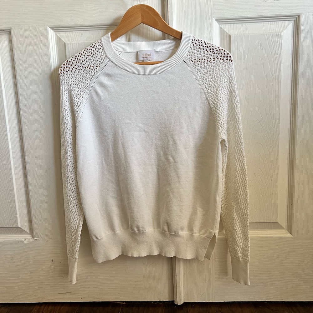 Wilfred Cream Knit Top with Crochet Detail